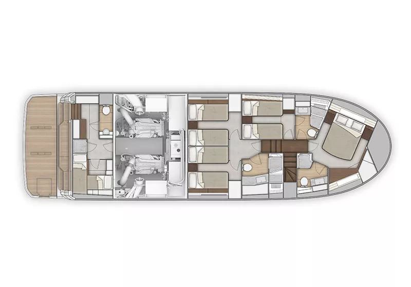 Lower Deck 4 Cabin Layout