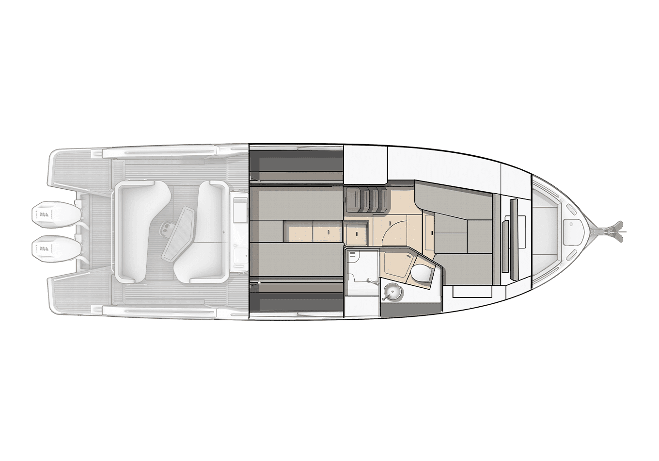 Lower deck - Cabins - OB